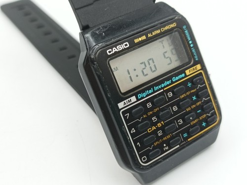 Casio CA-51 Calculator Watch Digital Invader Game Mod – For Parts/Repair - Bild 3 von 7