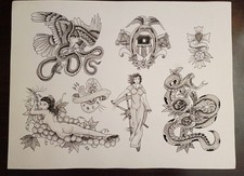 Tattoo Studio Flash Sheets.