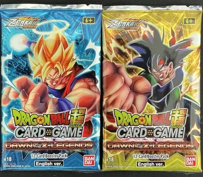 Bandai Dawn of the Z Legends Booster Packs English Version 12 Cards Per  Pack x2