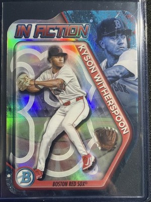 2025 Bowman Draft Kyson Witherspoon In Action Refractor Boston RedSox
