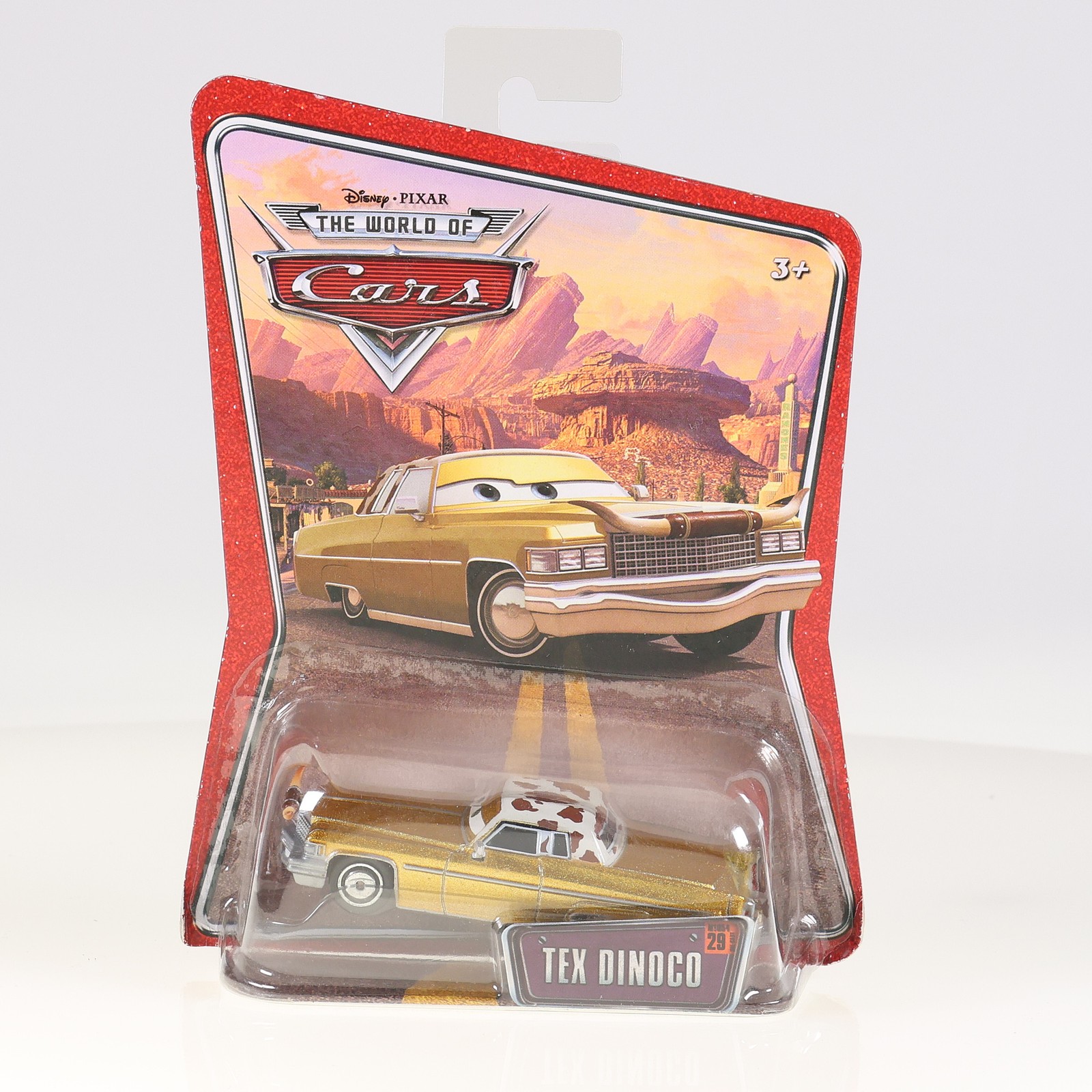Cadillac 29 dorée inspirée de Tex Dinoco Mattel, voiture miniature de prestige neuve en boîte