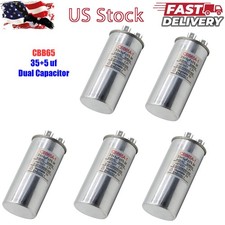 35 5 35/5 uF MFD 370-440V 440 VAC Motor Dual Run Capacitor CBB65-R - 5Pack