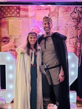 Viking costume Black male /Beige female Cloak with Fur