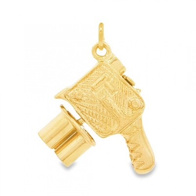 Kino Kamera-Anhänger 9 kt Gelbgold - 18 x 20 x 9 mm - 5,4 g