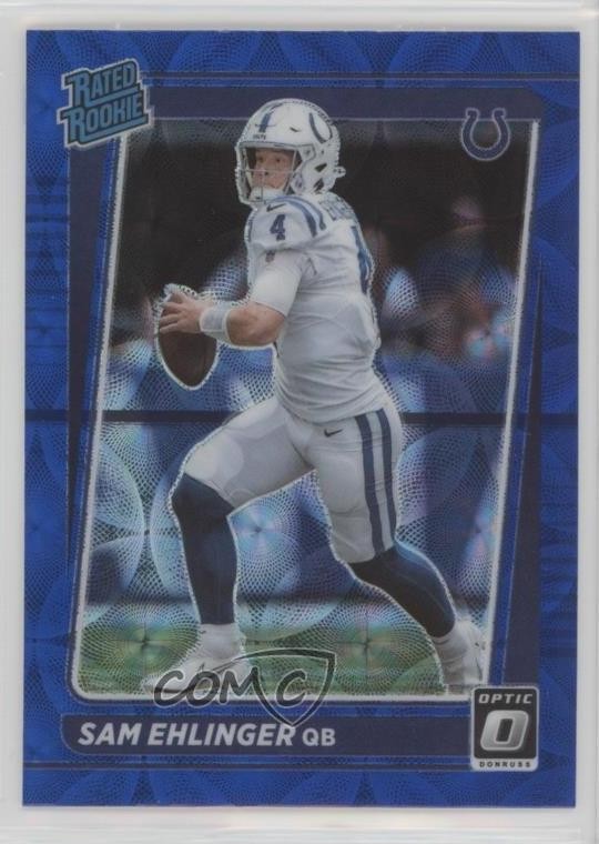 2021 Panini Donruss Optic Rated Rookie Blue Scope Prizm Sam Ehlinger #246 1h2h