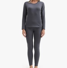 New In Package Women's Thermal Underwear Set. Shirt And Pants. Grey. Size Medium