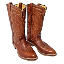 Mason Chippewa Falls Leather Work Boots Men's Size 7.5D Cognac Made in USA 997