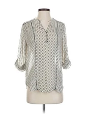 Collective Concepts Women Ivory 3/4 Sleeve Blouse S