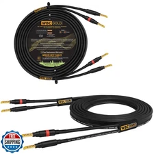 WORLDS BEST CABLES 40 Foot WBC-GOLD-LOCAP-SPKR-12 AWG - Low-Capacitance - Low