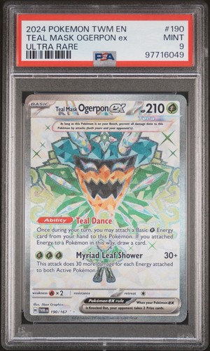 Teal Mask Ogerpon ex graded PSA 9 for sale on eBay