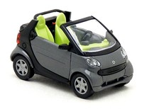 Busch 48970 - Smart Fortwo Cabrio C450 Grau Schwarz Pkw Modell - 1:87 H0