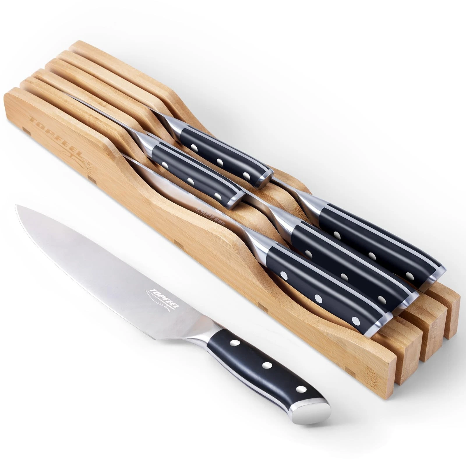 6Pcs Kitchen Set with In-Drawer Organizer- 3.5-8 Inch Set Kitchen German High...
Opens in a new wind