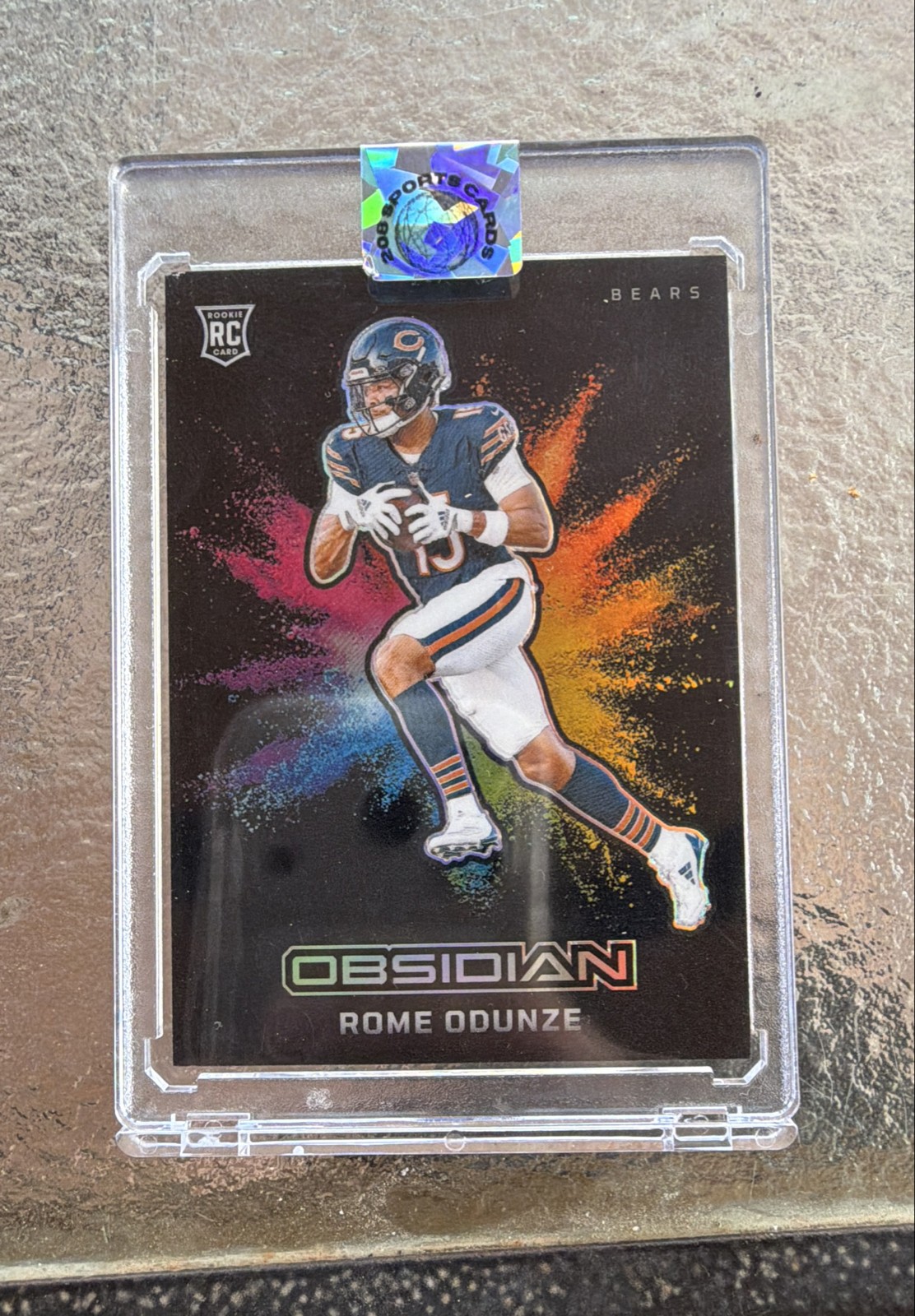 2024 Panini Obsidian - Black Color Blast Rome Odunze #9 (RC)