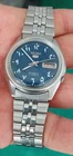 Seiko 5 Watch Automatic Vintage  Blue Arabic  dial  7009 day date @ Japan