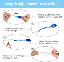 Adjustable Segmented Beaded Jump Rope Tangle-Free 9.2Ft Kids Men Women Fitness