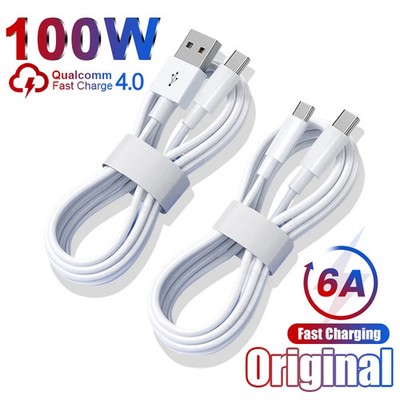 0.3/1/2M 100W USB Type C Super Fast Charging Cable Data Cord For Huawei OPPO viv