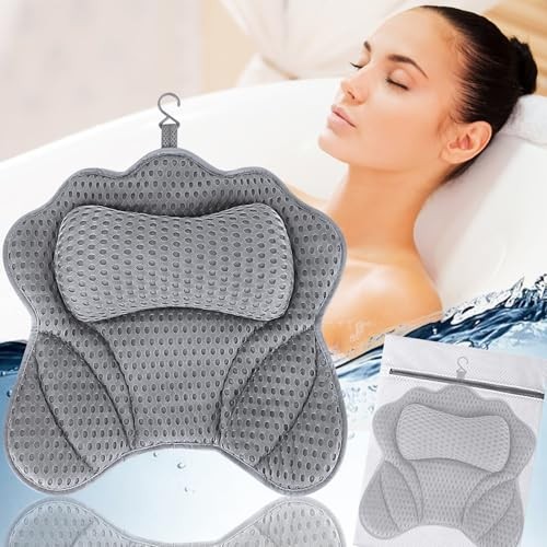 Oreiller de bain ergonomique fini la nuque raide coussin maille 4D
