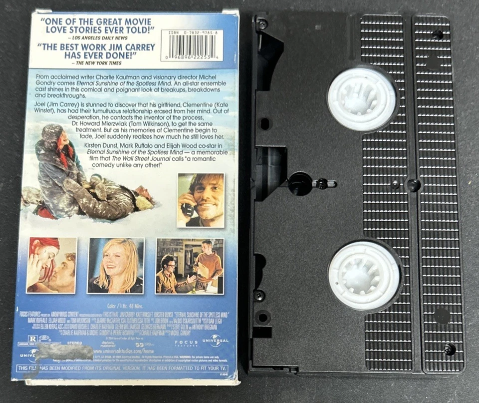 Eternal Sunshine Of The Spotless Mind VHS Jim Carrey Kate Winslet Kirsten Dunst - Image 2 of 4
