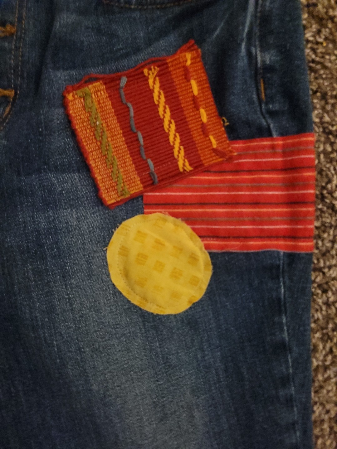 Rework Upcycled Patchwork Hippie Bell Bottom Flar… - image 6