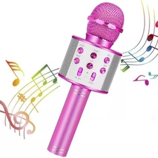 Tecboss Portable Wireless Bluetooth Karaoke Microphone for Kids Singing & Fun