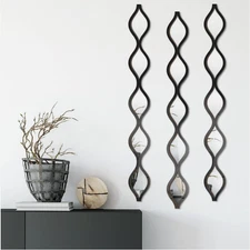 Home Mirror, 3 Pcs Acrylic Teardrop Wall Decor, Boho Vintage Mirror for Livin...