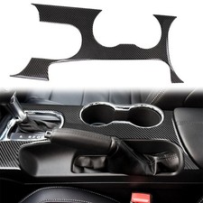 Fit For Ford Mustang 2015-2020 Carbon Fiber Interior Gear Shift Panel Cover Trim