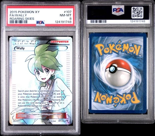 Wally Roaring Skies Full Art Ultra Rare Card 107/108 PSA 8