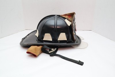 Vintage Cairns Bros. 880 Fire Helmet Leather Badge, Clear Vizor & Liner