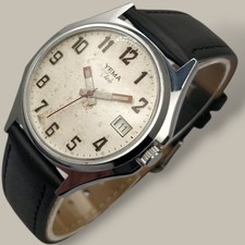 Yema Club 36mm 1970s Men's Mechanical Vintage Watch Fully Working Cal FE 140