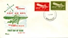 1964 50th Anniversary of the First Airmail in Australia - Royal FDC Green/Red