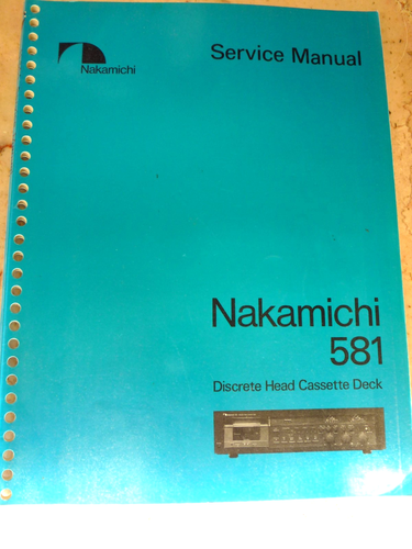 Nakamichi 1000II – Manuel D’atelier Original, Service Manual Complet Pour Platine à Bande