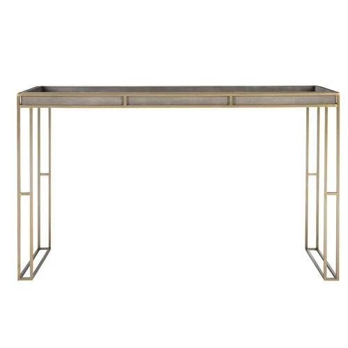 Uttermost 25377 Cardew 54"L Steel Console Table - Charcoal - Picture 1 of 6