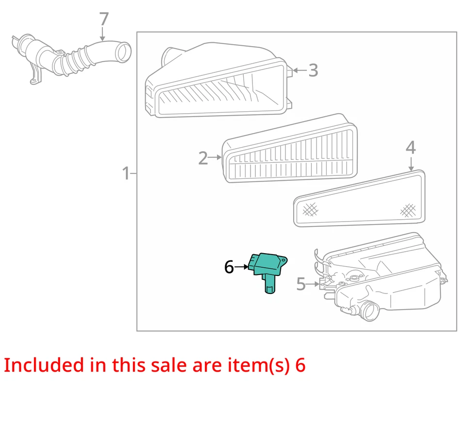 Sensor medidor de fluxo de ar em massa Toyota Tacoma 2007 MAF OEM 125K milhas - LKQ413453837 - Imagem 4 de 4