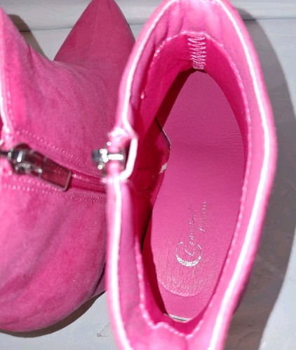 Damen-Stiefeletten rosa bequem Reißverschluss 2 Zoll Absatz Größe 7 m einmal getragen - Bild 11 von 21