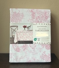 New Valentines Day Tablecloth 60 x84 Floral Cupid Butterflies Etoile Pink
