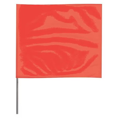 Marking Flag, Vinyl, 30'' Wire Staff, Solid, 30'' L., 100 Pk, 4530Rg-200