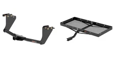 Class 2 Trailer Hitch Receiver With Fixed Cargo Carrier Tray 300 lbs CURT 12154