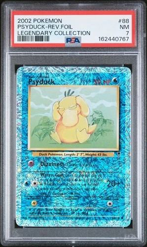2002 POKEMON LEGENDARY COLLECTION #88 PSYDUCK-REVERSE FOIL PSA 7