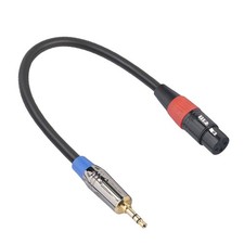 Jack 3.5mm to 3Pin XLR Cable TRS Male to XLR Female Audio Adapter Mic Cable 30cm