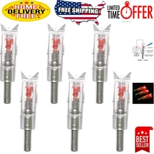 6PCS Red LED Nocks for Crossbow - .300 Diameter, Long Battery Life, Instant Use