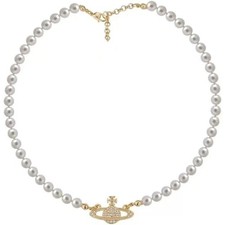 Saturn Pendant Pearl Necklace for Women Freshwater Pearl Necklace