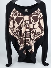 Hermes Etriers silk wool layered sweater blac...