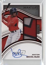 2023 Panini Immaculate Prospect Red 8/49 Miguel Bleis #39 Patch Auto 0wl1