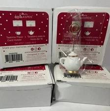 Kate Aspen Tea Time Place Card Holders Lot of 4 Sets