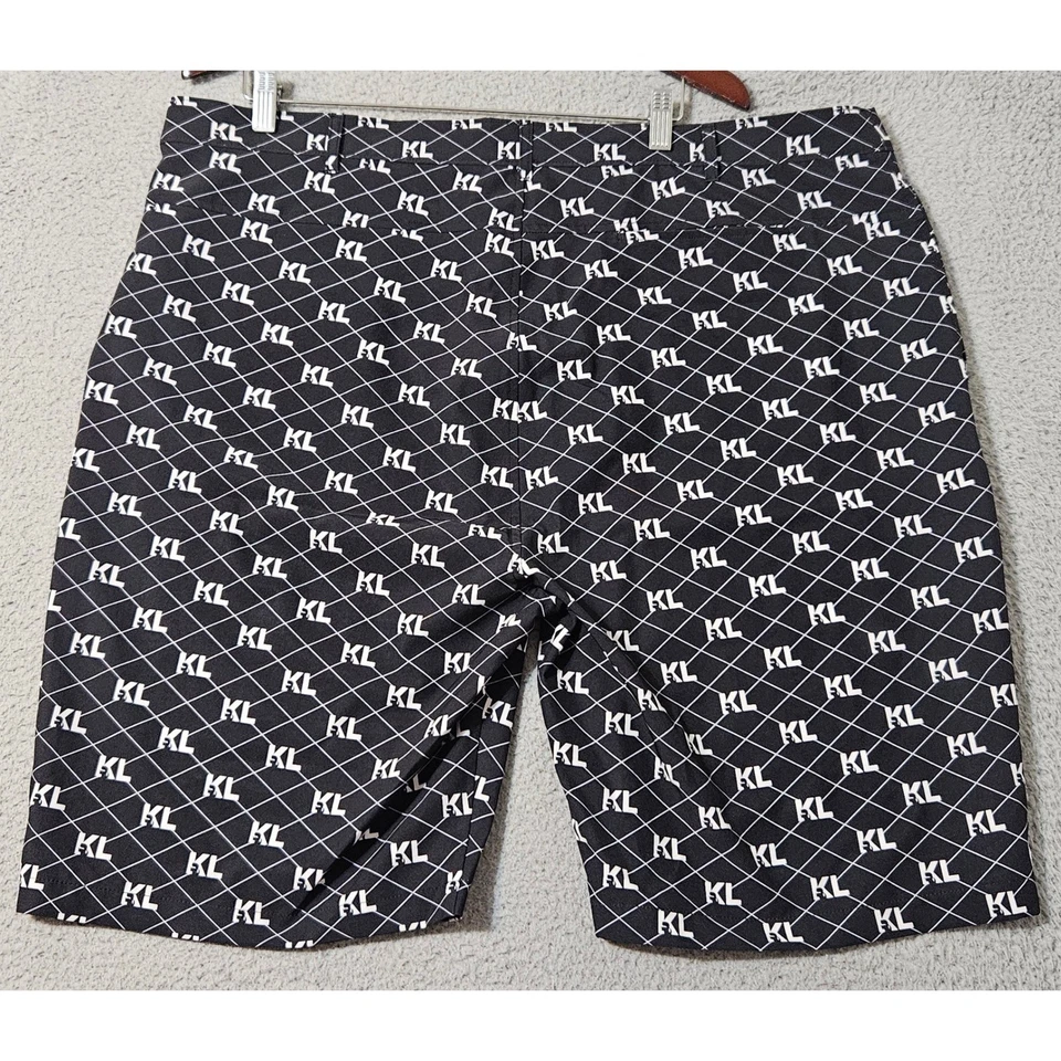 Karl Lagerfeld Karl KL All Over Print Short Men's Black White Golf Size XXL 2XL - Image 2 of 4