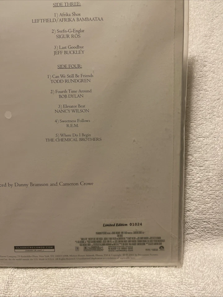 VANILLA SKY (2001) 2 LP Vinyl Record Soundtrack - Jeff Buckley : SEALED MINT - Image 4 of 4