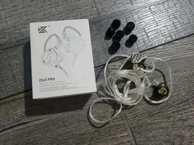 Linsoul KZ-ZS10 PRO Wired 1DD & 4BA Hybrid Earphone, No Mic, 3.5mm Jack, Tested