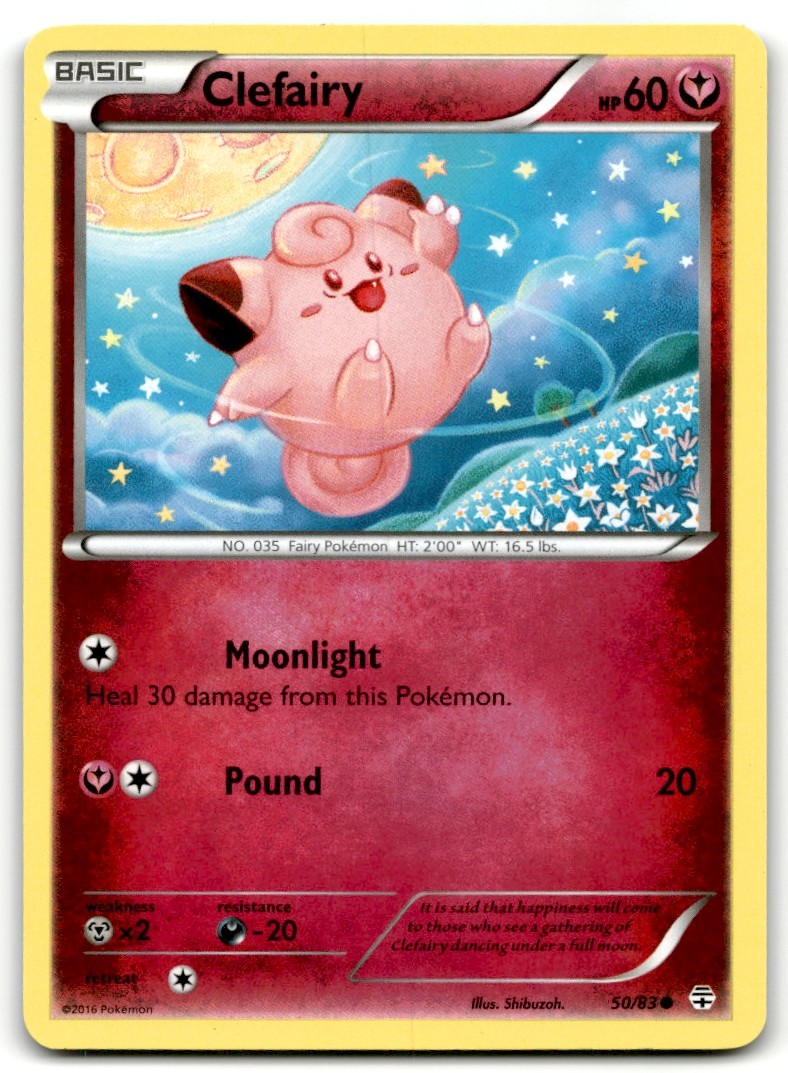 2016 XY - Generations Pokemon TCG Card Clefairy #50