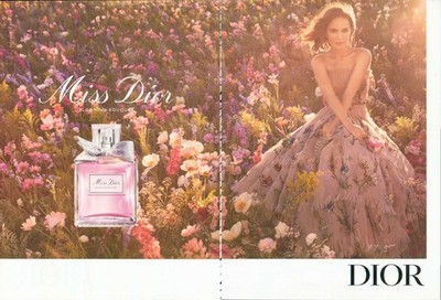 DIOR Natalie Portman Magazin Printanzeige Werbung Parfum MISS Camilla Akra 4p...