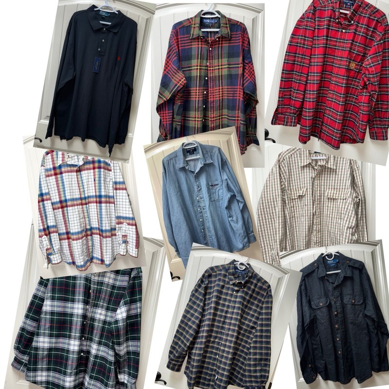 **HUGE LOT 17**VINTAGE 90’s MENS XXL 2XL POLO RALPH LAUREN SHIRT THE BIG SHIRT